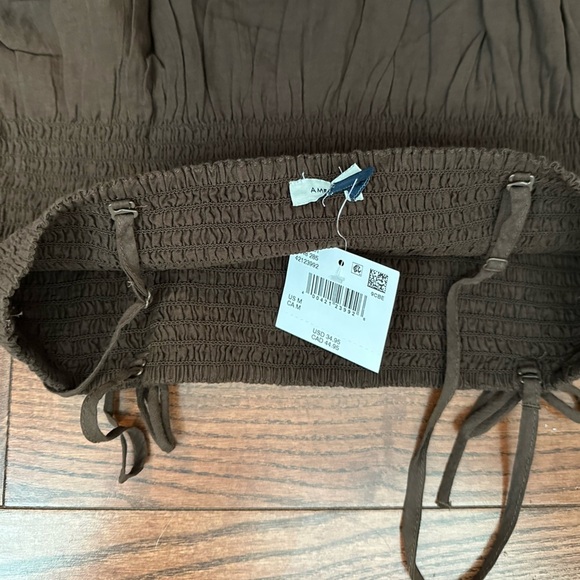 NWT American Eagle Smocked Babydoll Bow Tank Top - Picture 9 of 9